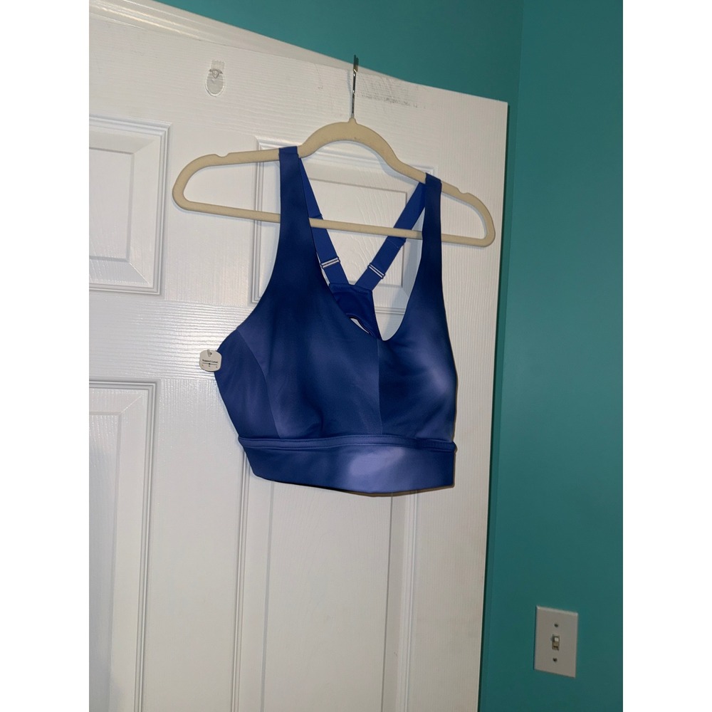 Xersion Blue High Support Racerback Sports Bra XXL NWT Adjustable Straps